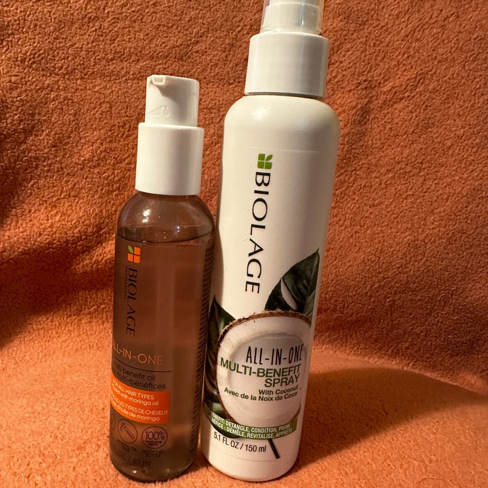 Biolage multi benefit spray and oil